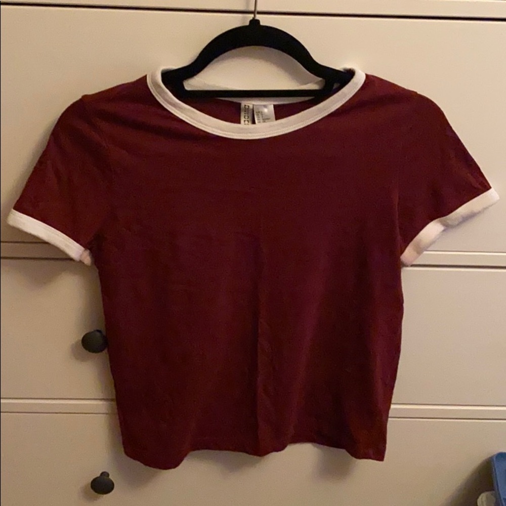 Maroon H&M shirt